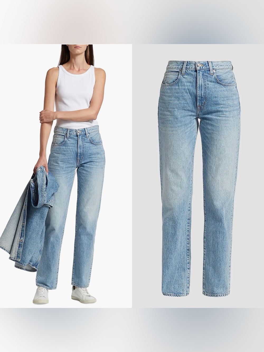 SLVRLAKE London High-Rise Straight Leg Jeans